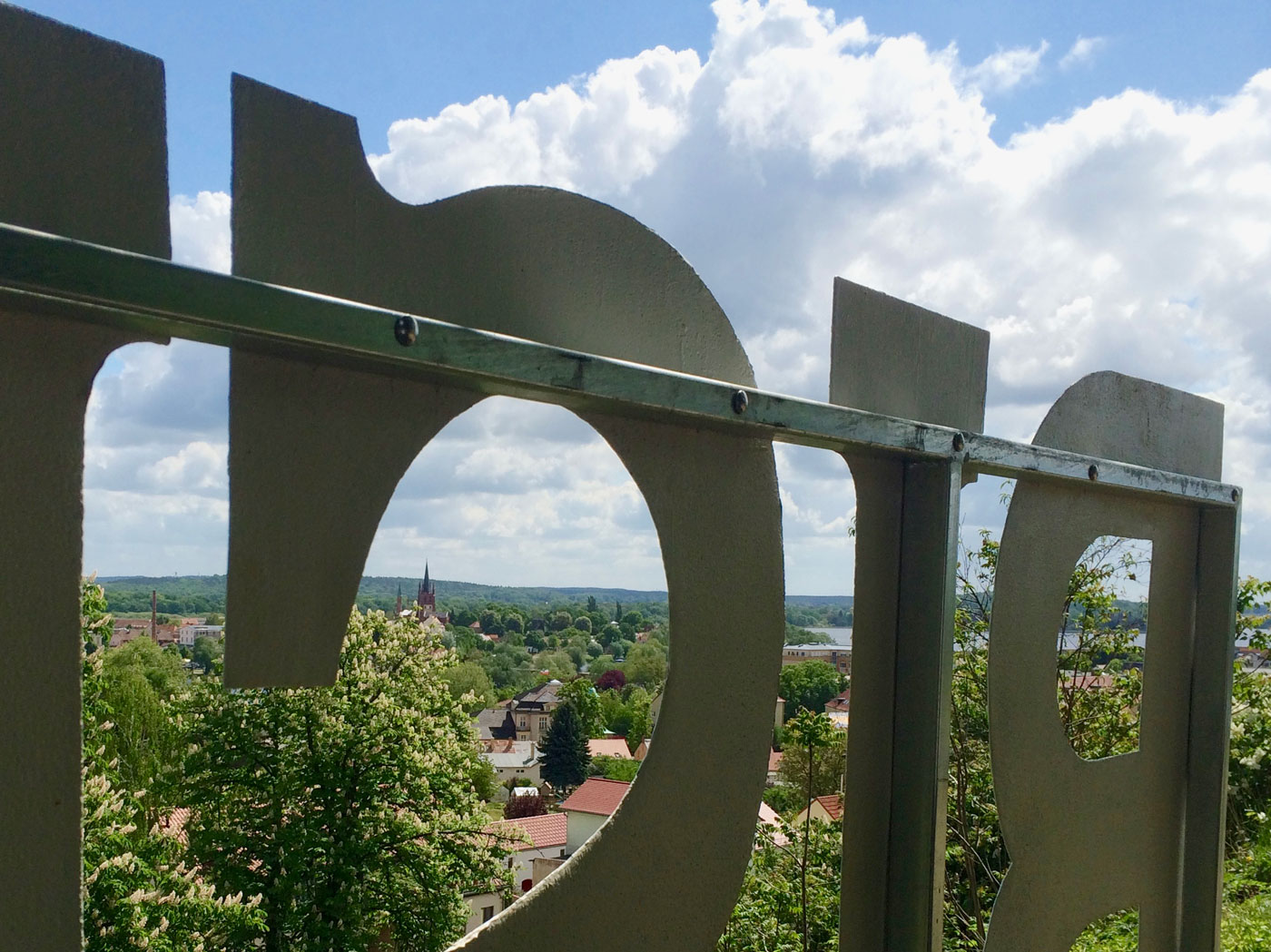 Die Sitzung des Kreistages fand in Werder (Havel) statt. Ein Blick von der Bismarckhhe.